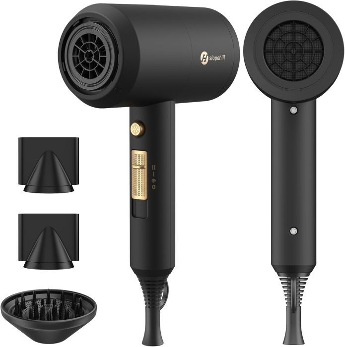 slopehill Professional Ionic Hair Dryer with Diffuser and Concentrator Nozzles