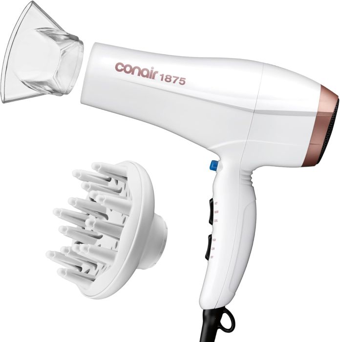Conair Double Ceramic Ionic Hair Dryer for Fine, Thick, and Curly Hair